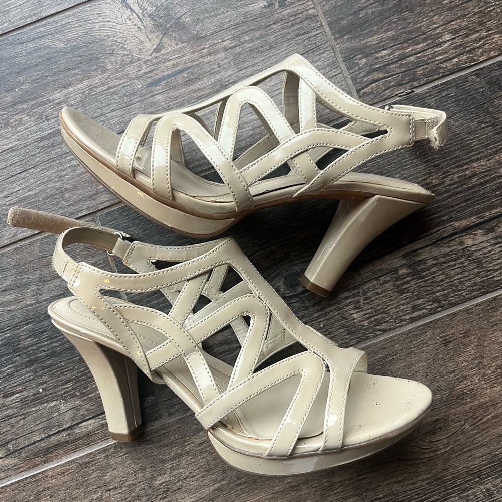 Naturalizer Cream Strappy Heels